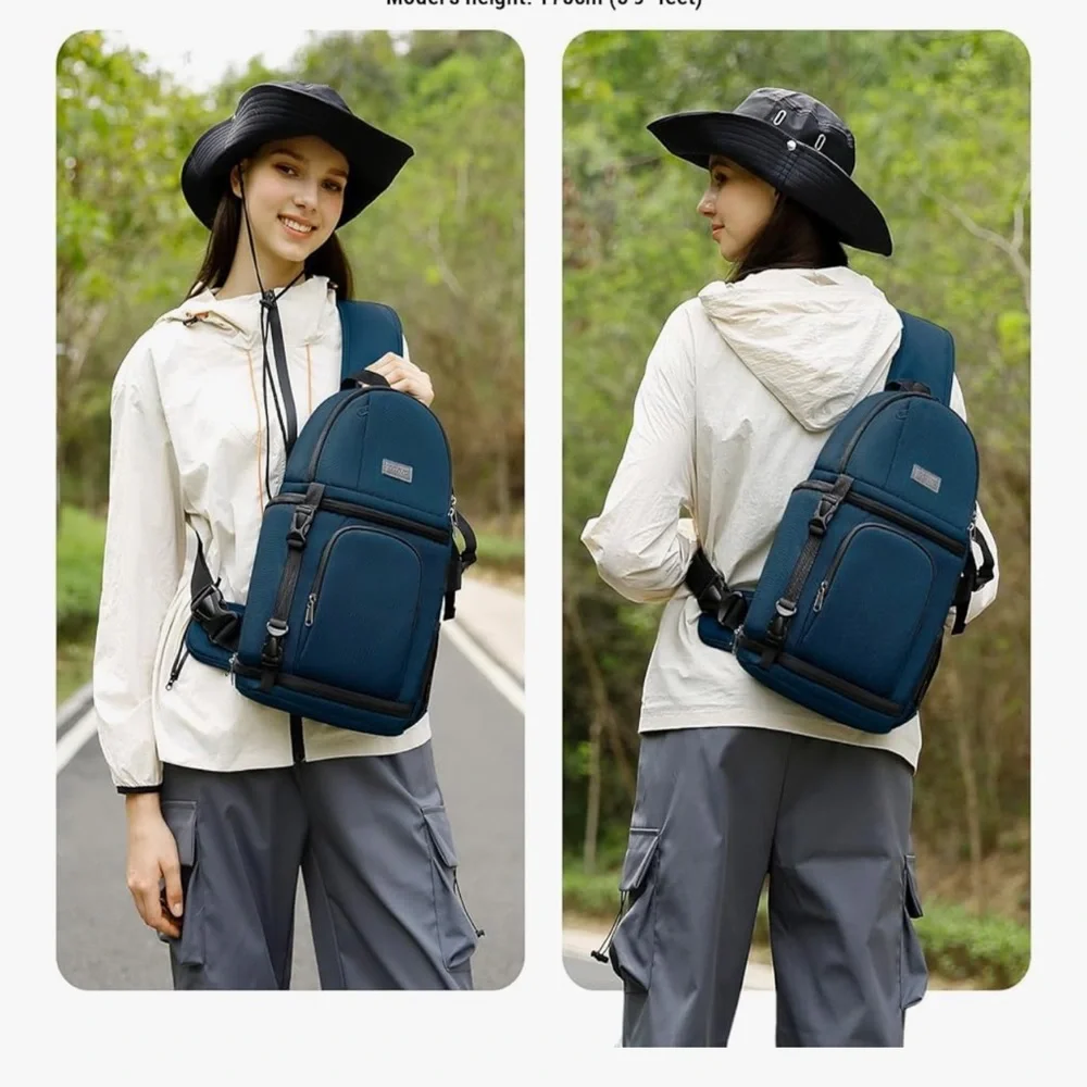 MOSISO Teal Camera Sling with Tripod Holder